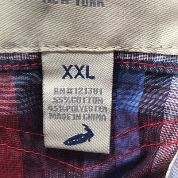 Ditch Plains Red, white and blue plaid Western Shirt XXL New - Picture 6 of 8